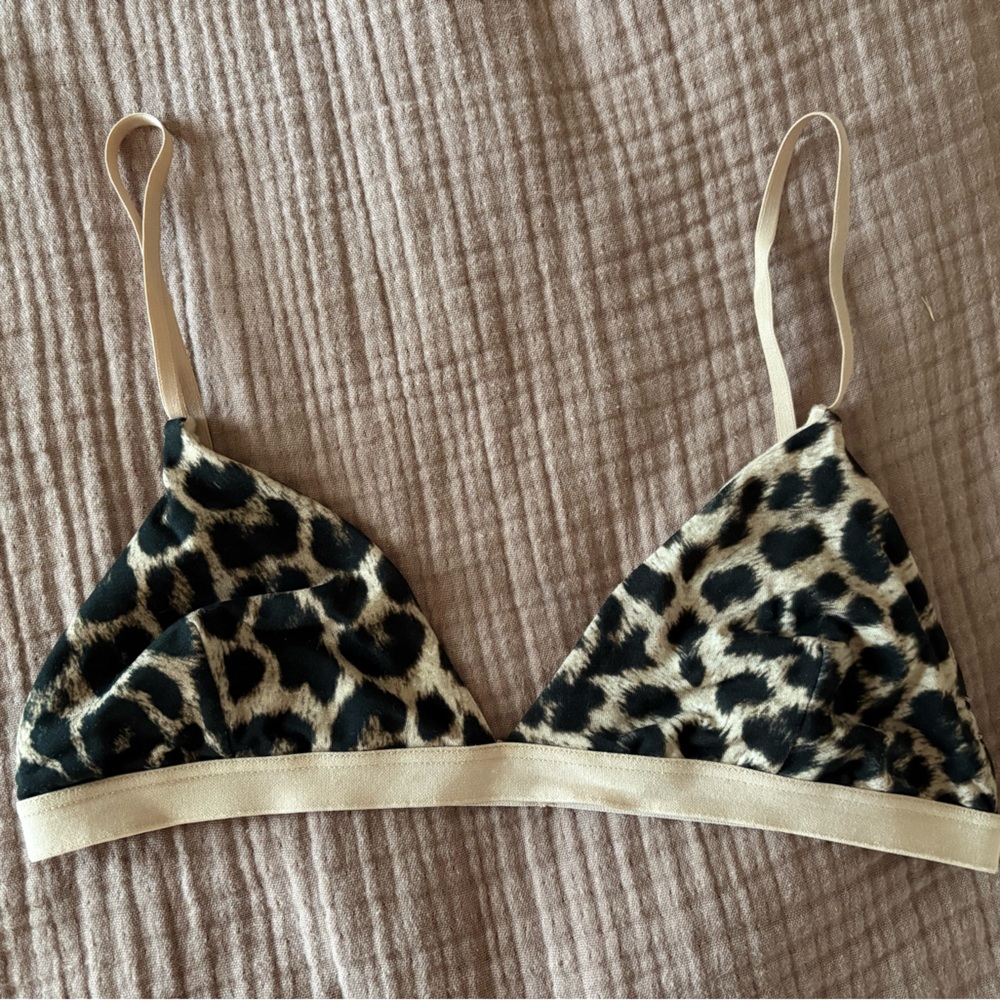 Baserange Mississippi Triangle Bra in Rare Leopard Print